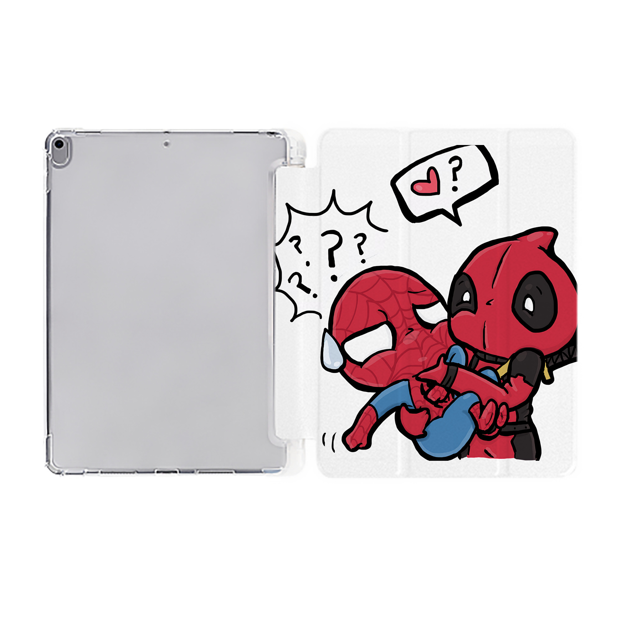 （画像用） Deadpool デッドプール IPad ケース ペン収納付き 三つ折りスタンド PUレザー×シリコン 対応機種9.5/10.5/10.9インチ